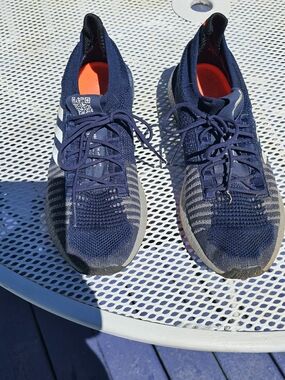 adidas Navy and Gray Men's Athletic Running Sneakers Boost
